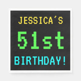 おもしろいヴィンテージ/レトロビデオゲームのルック51誕生日 スタンダードランチョンナプキン