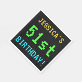 おもしろいヴィンテージ/レトロビデオゲームのルック51誕生日 スタンダードランチョンナプキン (角)