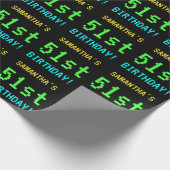 おもしろいヴィンテージ/レトロビデオゲームのルック51誕生日 ラッピングペーパー (角)