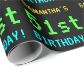 おもしろいヴィンテージ/レトロビデオゲームのルック51誕生日 ラッピングペーパー (ロールコーナー)