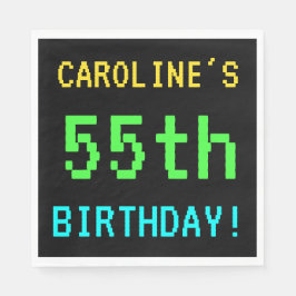 おもしろいヴィンテージ/レトロビデオゲームのルック55誕生日 スタンダードランチョンナプキン
