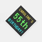 おもしろいヴィンテージ/レトロビデオゲームのルック55誕生日 スタンダードランチョンナプキン (角)