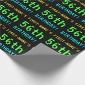 おもしろいヴィンテージ/レトロビデオゲームのルック56誕生日 ラッピングペーパー (角)