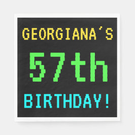 おもしろいヴィンテージ/レトロビデオゲームのルック57誕生日 スタンダードランチョンナプキン