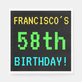 おもしろいヴィンテージ/レトロビデオゲームのルック58誕生日 スタンダードランチョンナプキン