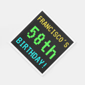 おもしろいヴィンテージ/レトロビデオゲームのルック58誕生日 スタンダードランチョンナプキン (角)