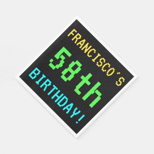 おもしろいヴィンテージ/レトロビデオゲームのルック58誕生日 スタンダードランチョンナプキン (角)