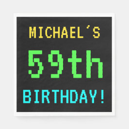 おもしろいヴィンテージ/レトロビデオゲームのルック59誕生日 スタンダードランチョンナプキン