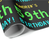 おもしろいヴィンテージ/レトロビデオゲームのルック59誕生日 ラッピングペーパー (ロールコーナー)