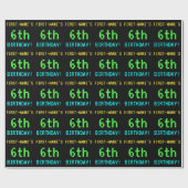 おもしろいヴィンテージ/レトロビデオゲームのルック6誕生日 ラッピングペーパー (フラット)