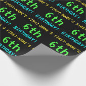 おもしろいヴィンテージ/レトロビデオゲームのルック6誕生日 ラッピングペーパー (角)