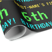 おもしろいヴィンテージ/レトロビデオゲームのルック6誕生日 ラッピングペーパー (ロールコーナー)