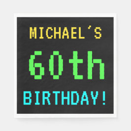 おもしろいヴィンテージ/レトロビデオゲームのルック60誕生日 スタンダードランチョンナプキン