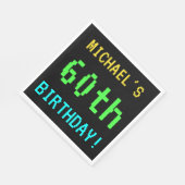 おもしろいヴィンテージ/レトロビデオゲームのルック60誕生日 スタンダードランチョンナプキン (角)