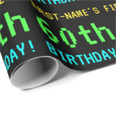 おもしろいヴィンテージ/レトロビデオゲームのルック60誕生日 ラッピングペーパー (ロールコーナー)