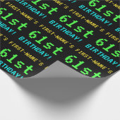 おもしろいヴィンテージ/レトロビデオゲームのルック61誕生日 ラッピングペーパー (角)