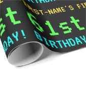 おもしろいヴィンテージ/レトロビデオゲームのルック61誕生日 ラッピングペーパー (ロールコーナー)