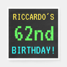 おもしろいヴィンテージ/レトロビデオゲームのルック62誕生日 スタンダードランチョンナプキン