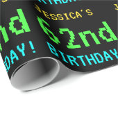 おもしろいヴィンテージ/レトロビデオゲームのルック62誕生日 ラッピングペーパー (ロールコーナー)