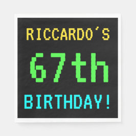 おもしろいヴィンテージ/レトロビデオゲームのルック67誕生日 スタンダードランチョンナプキン