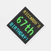 おもしろいヴィンテージ/レトロビデオゲームのルック67誕生日 スタンダードランチョンナプキン (角)