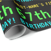 おもしろいヴィンテージ/レトロビデオゲームのルック67誕生日 ラッピングペーパー (ロールコーナー)