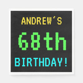 おもしろいヴィンテージ/レトロビデオゲームのルック68誕生日 スタンダードランチョンナプキン