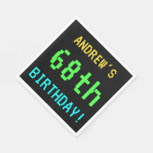 おもしろいヴィンテージ/レトロビデオゲームのルック68誕生日 スタンダードランチョンナプキン (角)