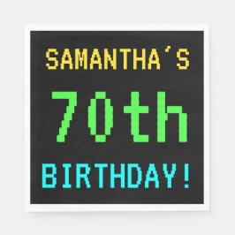 おもしろいヴィンテージ/レトロビデオゲームのルック70誕生日 スタンダードランチョンナプキン