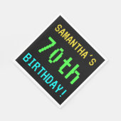 おもしろいヴィンテージ/レトロビデオゲームのルック70誕生日 スタンダードランチョンナプキン (角)