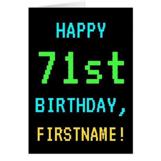 おもしろいヴィンテージ/レトロビデオゲームのルック71誕生日 (正面)