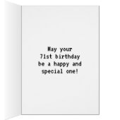 おもしろいヴィンテージ/レトロビデオゲームのルック71誕生日 (内側 (右))