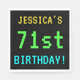 おもしろいヴィンテージ/レトロビデオゲームのルック71誕生日 スタンダードランチョンナプキン