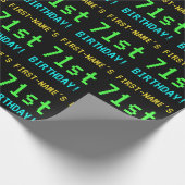 おもしろいヴィンテージ/レトロビデオゲームのルック71誕生日 ラッピングペーパー (角)