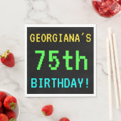 おもしろいヴィンテージ/レトロビデオゲームのルック75誕生日 スタンダードランチョンナプキン (インサイチュ)