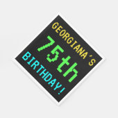 おもしろいヴィンテージ/レトロビデオゲームのルック75誕生日 スタンダードランチョンナプキン (角)