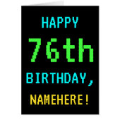 おもしろいヴィンテージ/レトロビデオゲームのルック76誕生日 (正面)