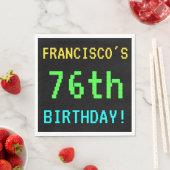 おもしろいヴィンテージ/レトロビデオゲームのルック76誕生日 スタンダードランチョンナプキン (インサイチュ)