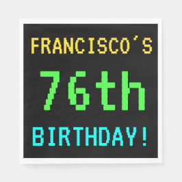 おもしろいヴィンテージ/レトロビデオゲームのルック76誕生日 スタンダードランチョンナプキン