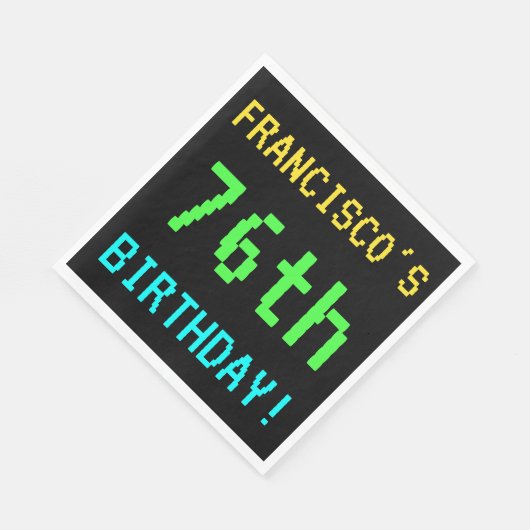 おもしろいヴィンテージ/レトロビデオゲームのルック76誕生日 スタンダードランチョンナプキン (角)