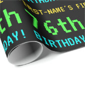 おもしろいヴィンテージ/レトロビデオゲームのルック76誕生日 ラッピングペーパー (ロールコーナー)