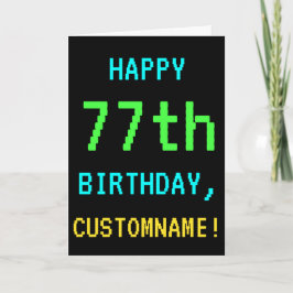 おもしろいヴィンテージ/レトロビデオゲームのルック77誕生日 カード