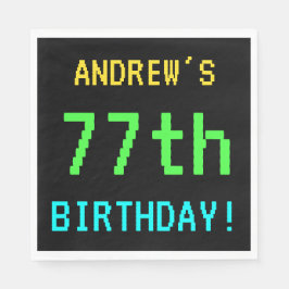 おもしろいヴィンテージ/レトロビデオゲームのルック77誕生日 スタンダードランチョンナプキン