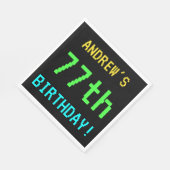 おもしろいヴィンテージ/レトロビデオゲームのルック77誕生日 スタンダードランチョンナプキン (角)