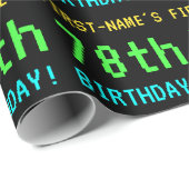 おもしろいヴィンテージ/レトロビデオゲームのルック78誕生日 ラッピングペーパー (ロールコーナー)