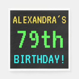 おもしろいヴィンテージ/レトロビデオゲームのルック79誕生日 スタンダードランチョンナプキン