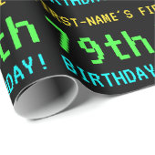 おもしろいヴィンテージ/レトロビデオゲームのルック79誕生日 ラッピングペーパー (ロールコーナー)