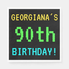 おもしろいヴィンテージ/レトロビデオゲームのルック90誕生日 スタンダードランチョンナプキン