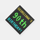 おもしろいヴィンテージ/レトロビデオゲームのルック90誕生日 スタンダードランチョンナプキン (角)