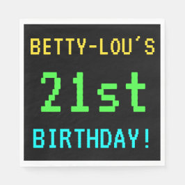 おもしろいヴィンテージ/レトロビデオゲームの外観21歳の誕生日 スタンダードランチョンナプキン